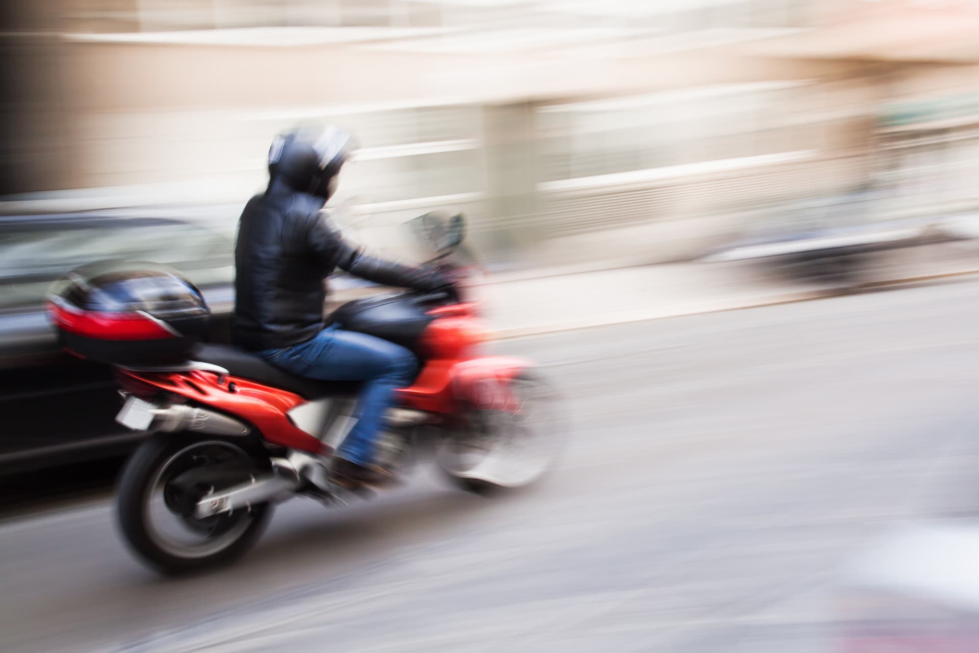 a person riding a motorcycle